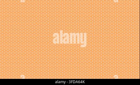 Brick wall pattern in warm orange tones. Ideal for backgrounds, textures, or architectural designs. Smooth surface, clean lines, consistent color. Per Stock Photo