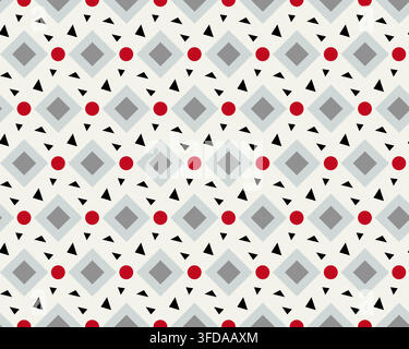 Ditsy diamonds, abstract geometric background with small shapes, seamless vector pattern, perfect background design Stock Vector
