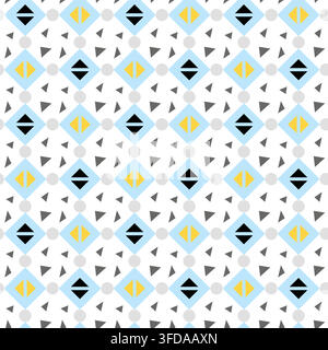 Ditsy diamonds, abstract geometric background with small shapes, seamless vector pattern, perfect background design Stock Vector