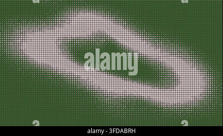 Green halftone abstract background with white ring shape graphic pattern Stock Vector