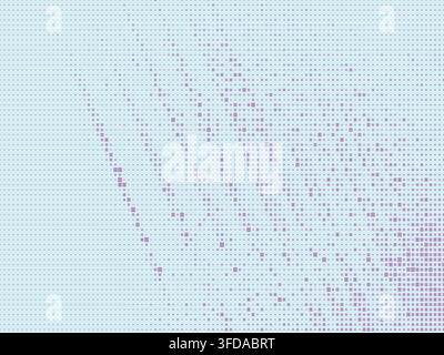 Abstract digital background featuring soft blue gradients and light pink glowing particle data points Stock Vector