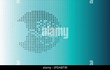 Abstract halftone pattern with triangle dots background Stock Vector