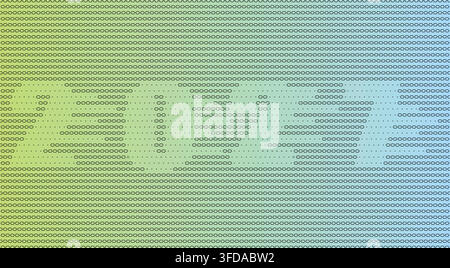 Abstract halftone pattern with hidden text in gradient blue and green Stock Vector