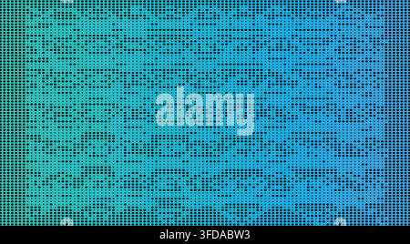 Abstract halftone dot pattern background in teal and blue gradient colors Stock Vector