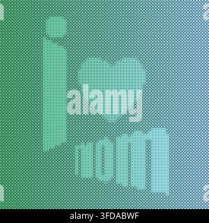 Green and blue gradient halftone background texture with typography illustration Stock Vector