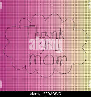 Pink and yellow gradient halftone background with text graphic design element Stock Vector