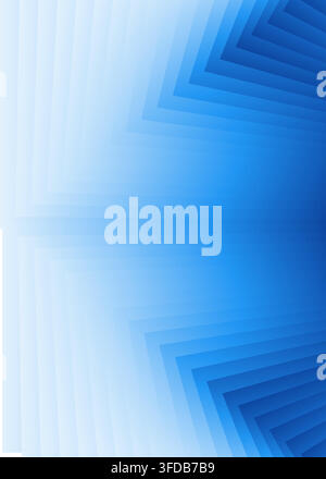 Abstract blue background featuring a geometric pattern of layered shapes with a smooth gradient transition from light to dark. Stock Vector