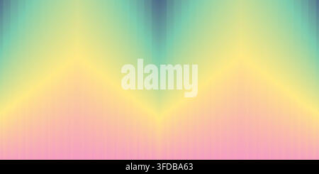Abstract background featuring vertical stripes with a smooth, vibrant gradient transition from soft pink to warm yellow and cool teal tones. Stock Vector