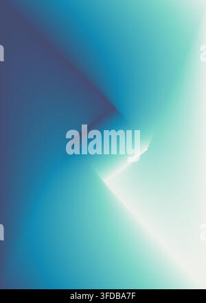 Modern abstract background featuring a smooth gradient transition from deep blue to bright teal with subtle geometric line patterns. Stock Vector