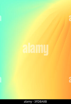 Abstract background featuring a smooth color gradient transitioning from soft turquoise to bright yellow and warm orange, modern digital art style. Stock Vector