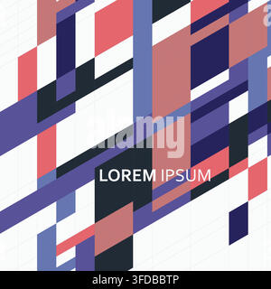 Abstract vector background with overlapping diagonal stripes. Making this design ideal for posters, branding, and digital layouts Stock Vector