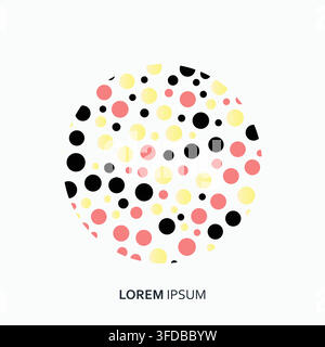 Vector Abstract Dot Circles Set Stock Vector
