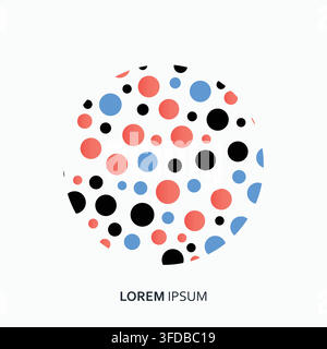 Vector Abstract Dot Circles Set Stock Vector