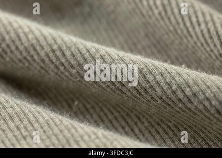 Close-up of soft ribbed cotton textile showing detailed weave and fibers Stock Photo