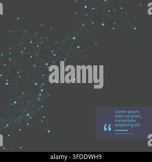 Digital Constellation Abstract Network in Space. Vector background Stock Vector