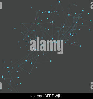 Digital Constellation Abstract Network in Space. Vector background Stock Vector