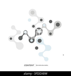 Connected Forms Elegant Background for Digital Interfaces. Vector illustration. Stock Vector