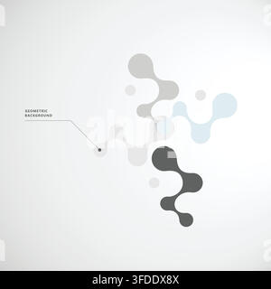 Connected forms elegant background for digital Interfaces. Vector illustration. Stock Vector