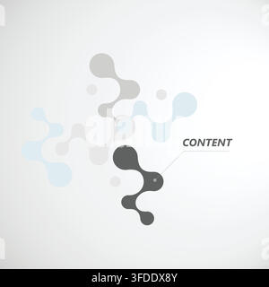 Connected Forms Elegant Background for Digital Interfaces. Vector illustration. Stock Vector