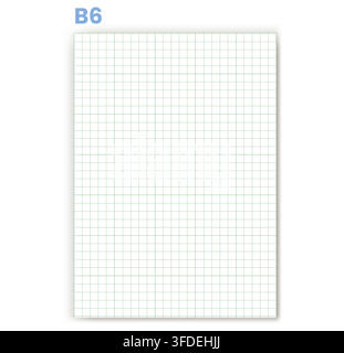 Engineering Graph Paper displays fine pale green squares with darker interval lines across white field. Ideal for technical drafting, architecture stu Stock Vector