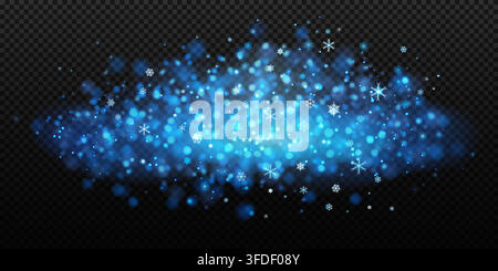 Navy Blue Bokeh Overlay Stock Vector