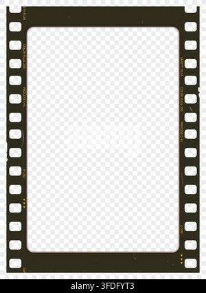 Perforated film vertical photo template Stock Vector