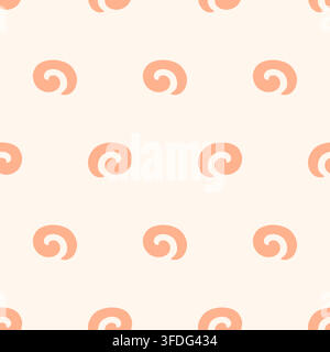Minimal boho spiral symbol vector seamless pattern Stock Vector