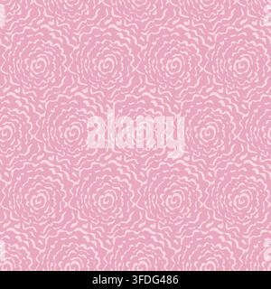 Abstract flowers delicate seamless pink pattern  Stock Vector