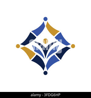 Professional Modern Abstract Human Growth Education Vector Logo Design Concept Stock Vector