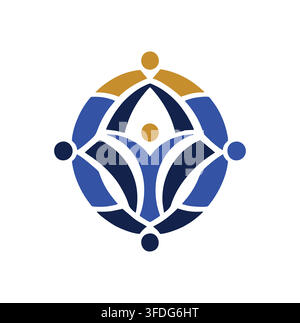 Professional Modern Circular Student Growth Education Vector Emblem Logo Design Stock Vector