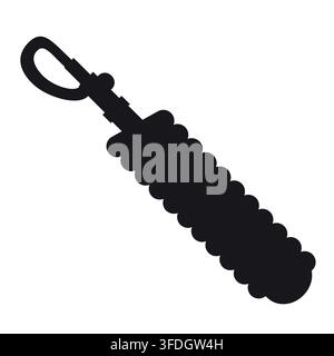 Vector flat colored horse lead rope isolated on white background Stock Vector