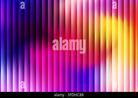 Modern abstract design featuring vertical lines with a colorful gradient overlay in blue, pink, and yellow tones. Stock Vector