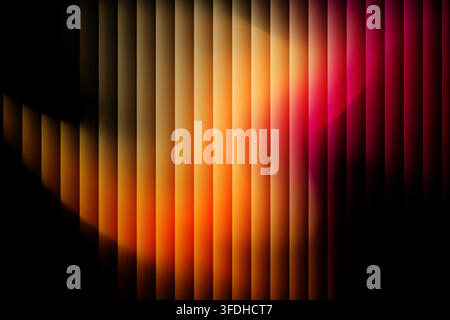 Abstract background with vertical lines and glowing orange and red light gradients Stock Vector