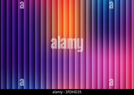 Abstract background with vertical stripes in vibrant gradient colors Stock Vector
