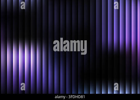 Abstract background featuring dark purple vertical stripes with a soft glowing gradient effect, creating a modern and sleek textured pattern. Stock Vector