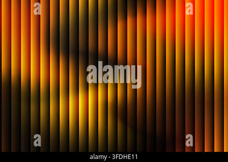 Abstract background featuring vertical stripes with a smooth orange and black gradient, creating a modern and dynamic visual effect. Stock Vector
