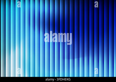 Abstract blue background with vertical stripes and soft gradient light effect Stock Vector