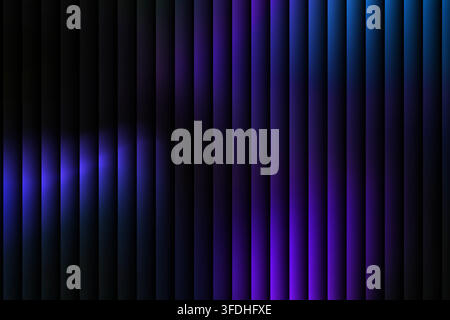 Abstract background with vertical stripes and glowing blue and purple light Stock Vector