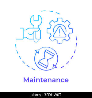Maintenance blue gradient concept icon Stock Vector