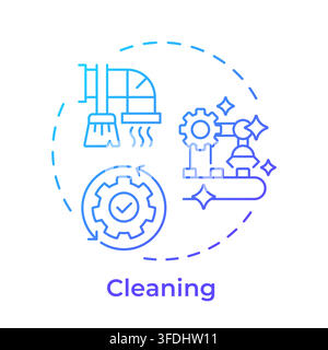 Cleaning blue gradient concept icon Stock Vector