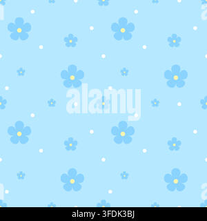Repeating pattern. Cool white background, soft sky blue hearts Stock ...