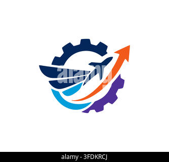 Air Cargo Express Logistics Flight Aviation Transport Logo Vector Stock Vector