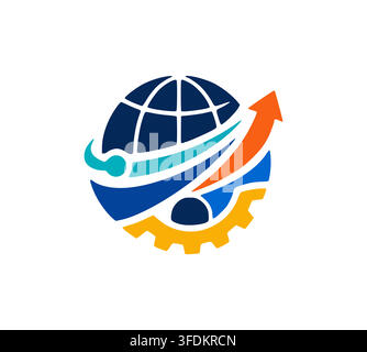 Global Trade Logistics World Transportation Freight Industry Logo Vector Stock Vector