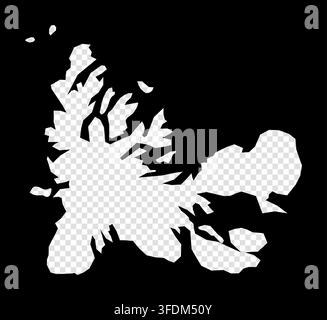 Stencil map of TAAF. Simple and minimal transparent map of TAAF. Black rectangle with cut shape of the country. Elegant vector illustration. Stock Vector
