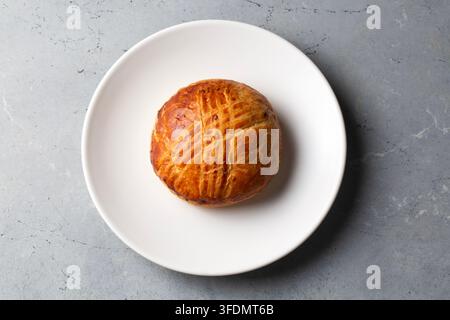 Pogaca isolated on white background. Turkish pastry product Stock Photo