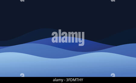 Abstract Wavy Background with Layered Curves for Presentation Design Stock Vector