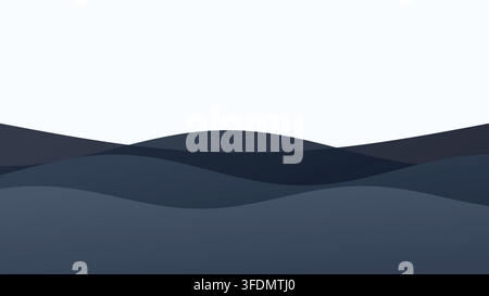 Abstract Wave Background with Layered Flowing Curves Stock Vector
