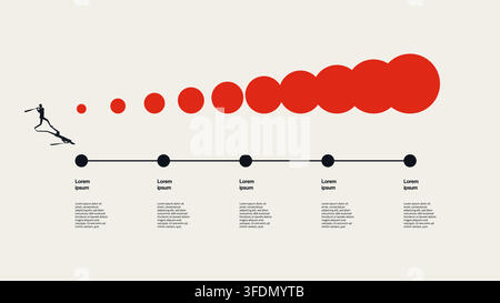 Corporate business project launch strategy infographic and startup pitch deck presentation vector concept. Stock Vector
