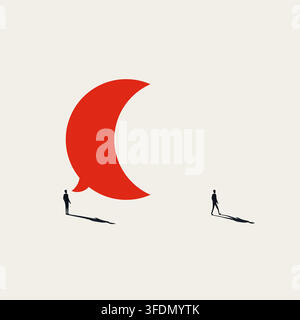 Corporate business communication breakdown and argument strategy vector concept for management conflict resolution. Stock Vector