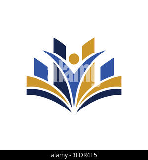 Modern Professional Student Knowledge Education Logo Vector Design Template Stock Vector